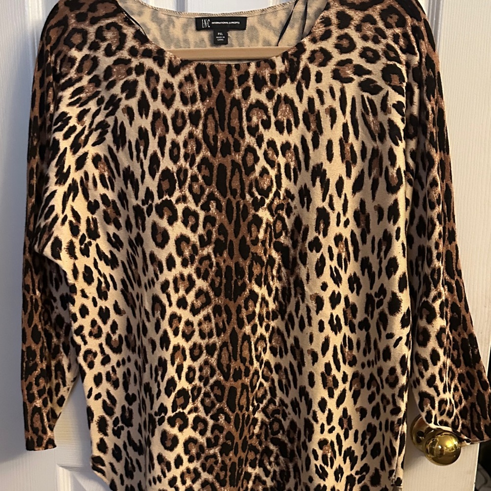 INC International Concepts Animal Print Blouse